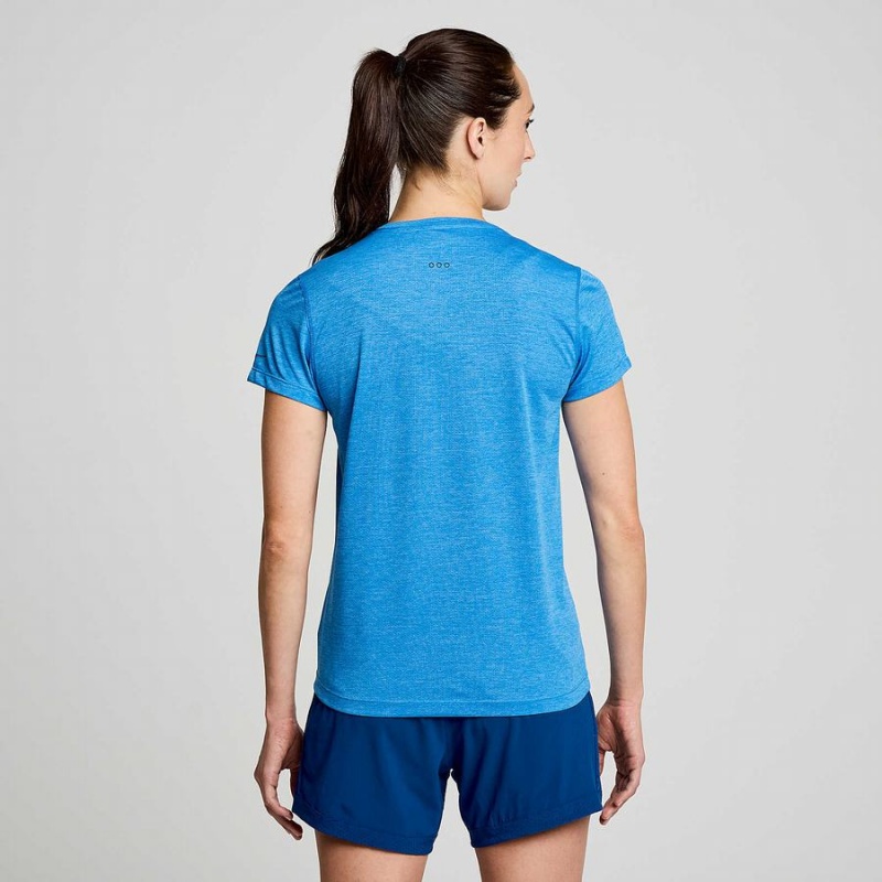 Saucony Stopwatch Kort Sleeve T-skjorte Dame Blå | S89615-S15