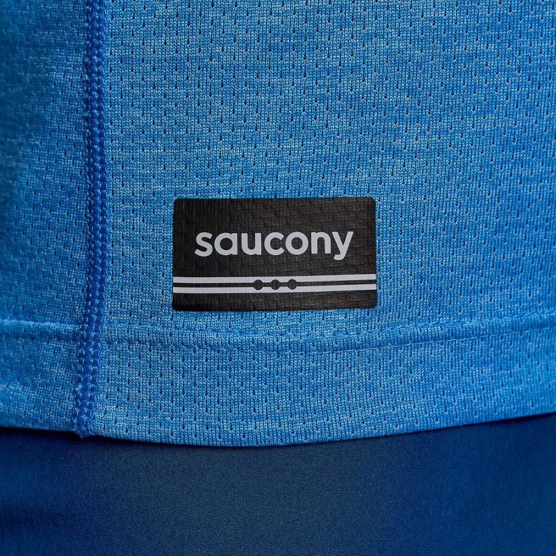 Saucony Stopwatch Kort Sleeve T-skjorte Dame Blå | S89615-S15