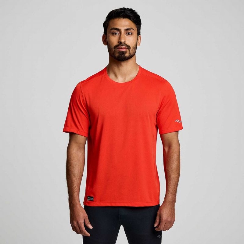 Saucony Stopwatch Kort Sleeve T-skjorte Herre Rød | S51963-W16