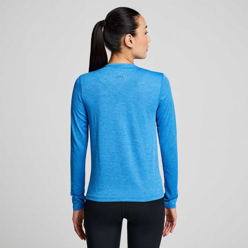 Saucony Stopwatch Long Sleeve T-skjorte Dame Blå | S54918-N85