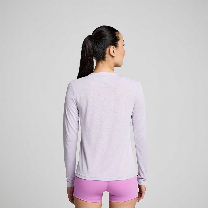 Saucony Stopwatch Long Sleeve T-skjorte Dame Lilla | S46259-D40