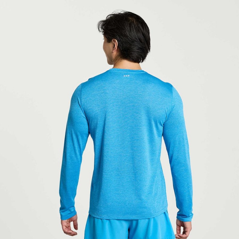 Saucony Stopwatch Long Sleeve T-skjorte Herre Blå | S37468-X96