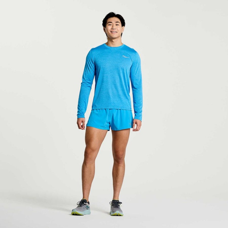 Saucony Stopwatch Long Sleeve T-skjorte Herre Blå | S37468-X96