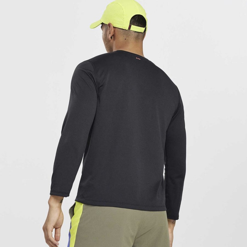 Saucony Stopwatch Long Sleeve T-skjorte Herre Svarte | S46702-C36