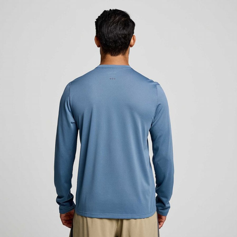 Saucony Stopwatch Long Sleeve T-skjorte Herre Blå | S85439-N26