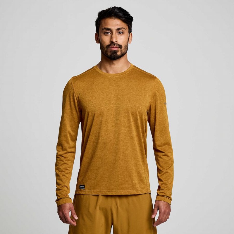 Saucony Stopwatch Long Sleeve T-skjorte Herre Brune | S80274-M53