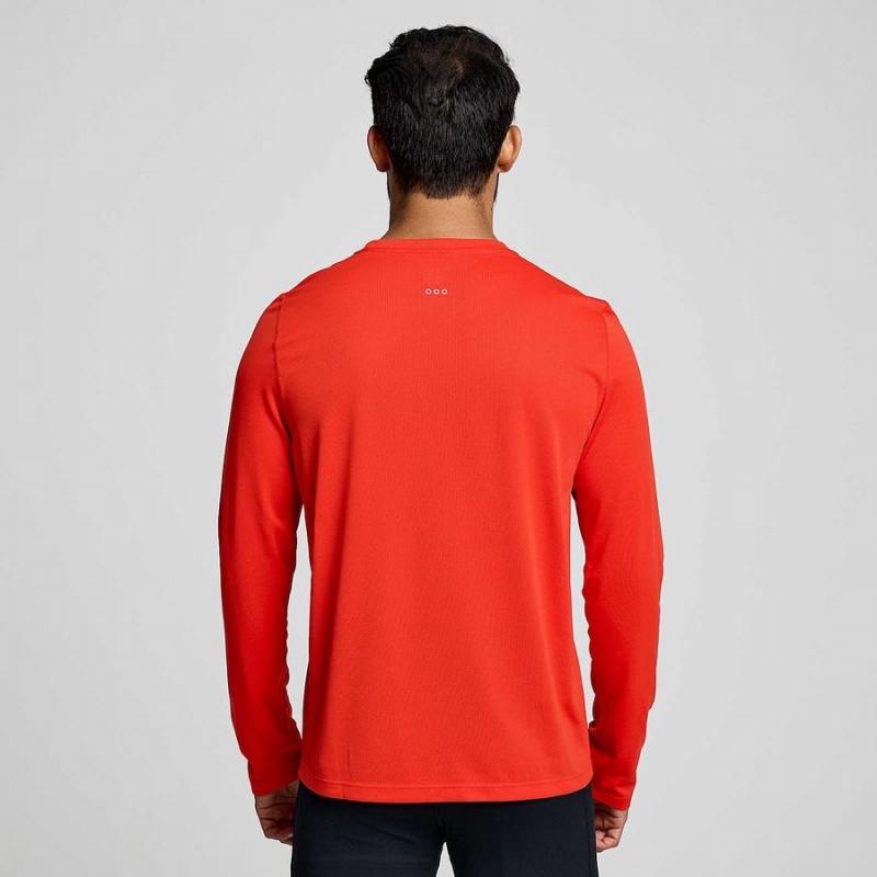 Saucony Stopwatch Long Sleeve T-skjorte Herre Rød | S40216-S58