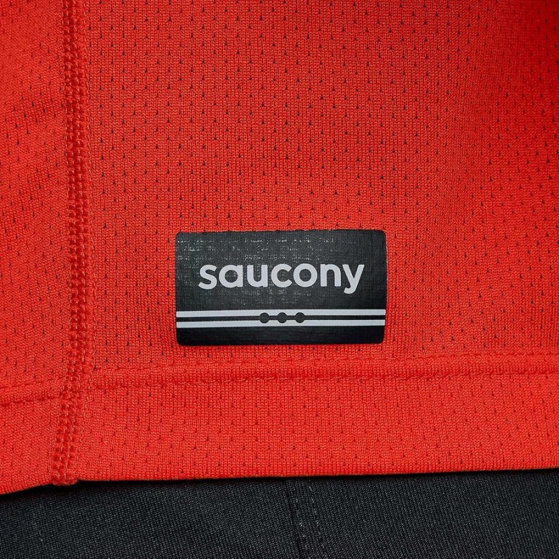 Saucony Stopwatch Long Sleeve T-skjorte Herre Rød | S40216-S58