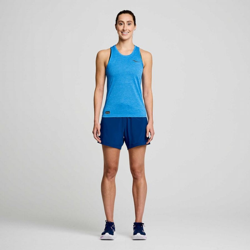 Saucony Stopwatch Singlet Tank Top Dame Blå | S53694-W98