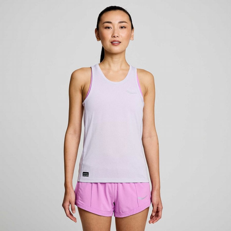 Saucony Stopwatch Singlet Tank Top Dame Lilla | S17930-R37