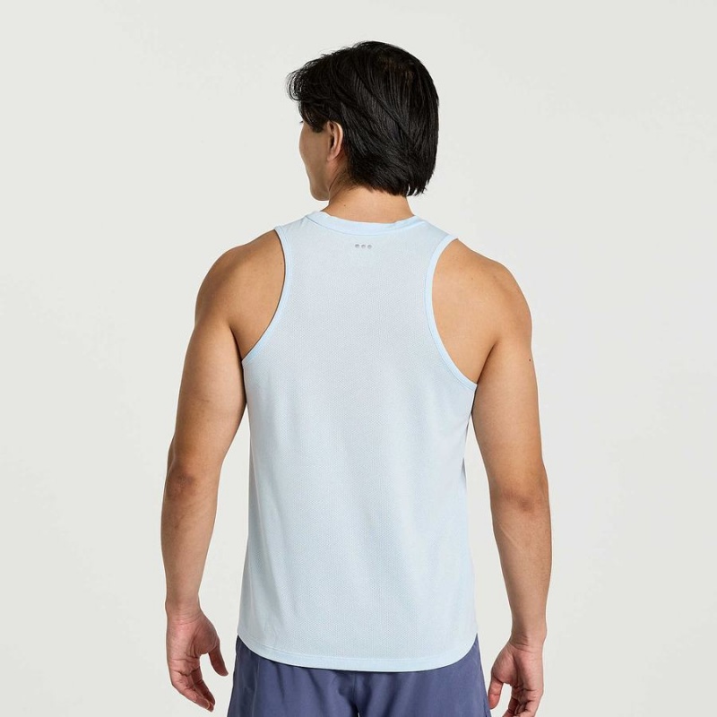 Saucony Stopwatch Singlet Tank Top Herre Blå | S93058-J04