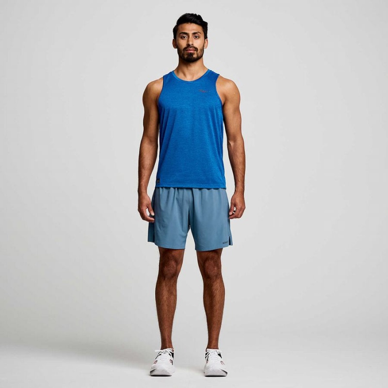 Saucony Stopwatch Singlet Tank Top Herre Blå | S65132-K38