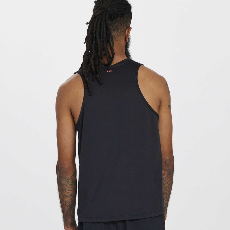 Saucony Stopwatch Singlet Tank Top Herre Svarte | S38261-L59