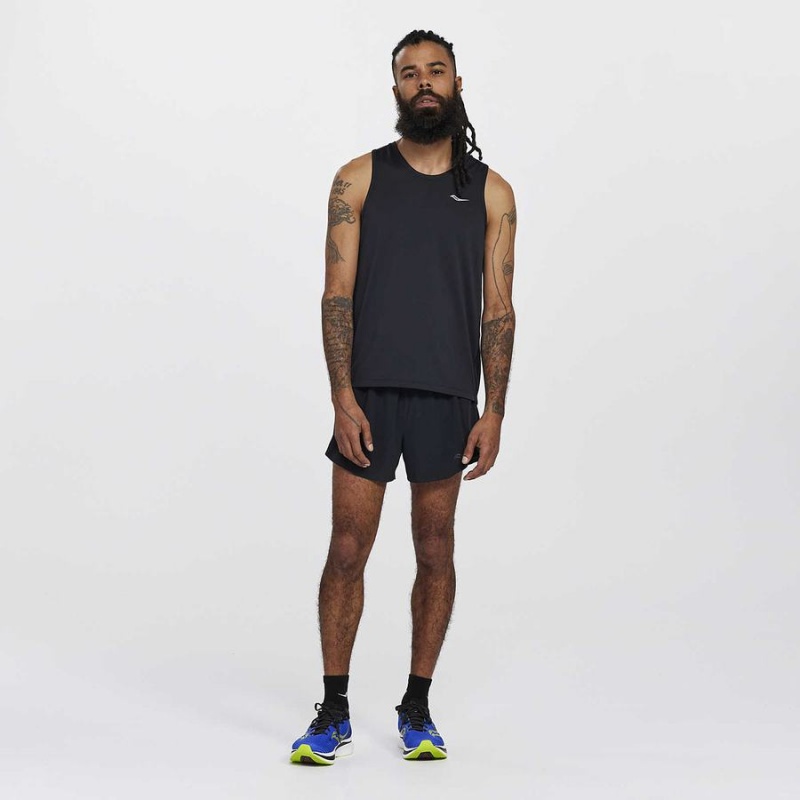 Saucony Stopwatch Singlet Tank Top Herre Svarte | S38261-L59