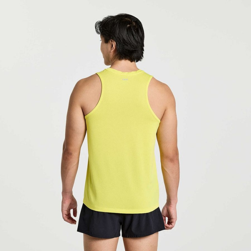 Saucony Stopwatch Singlet Tank Top Herre Gul | S82619-Q80