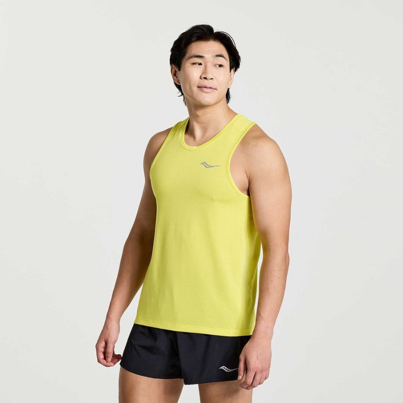 Saucony Stopwatch Singlet Tank Top Herre Gul | S82619-Q80