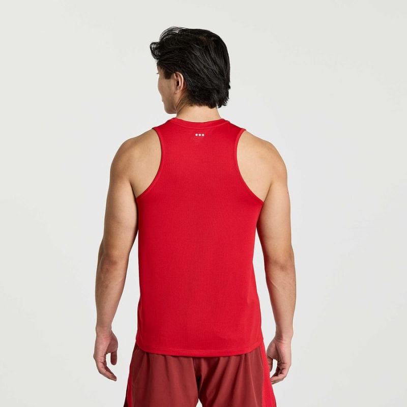 Saucony Stopwatch Singlet Tank Top Herre Rød | S41325-W31