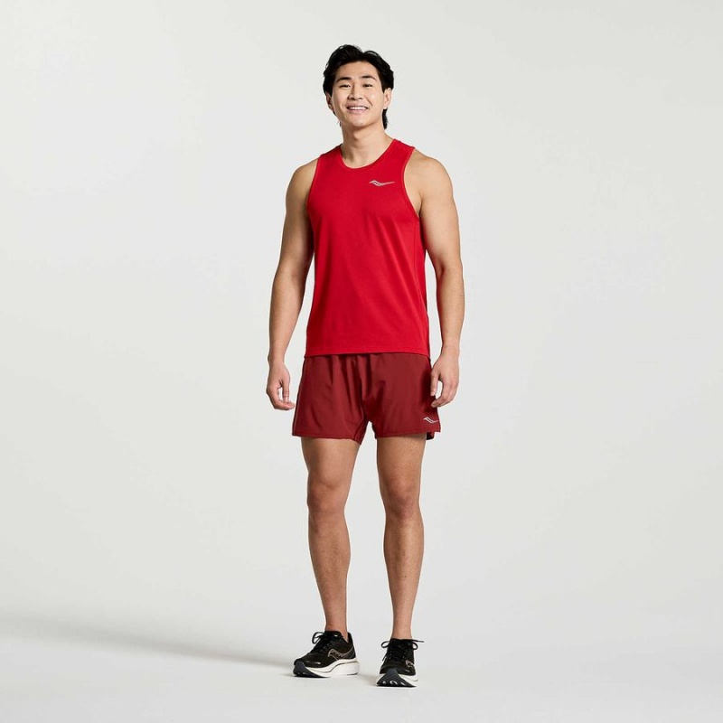 Saucony Stopwatch Singlet Tank Top Herre Rød | S41325-W31