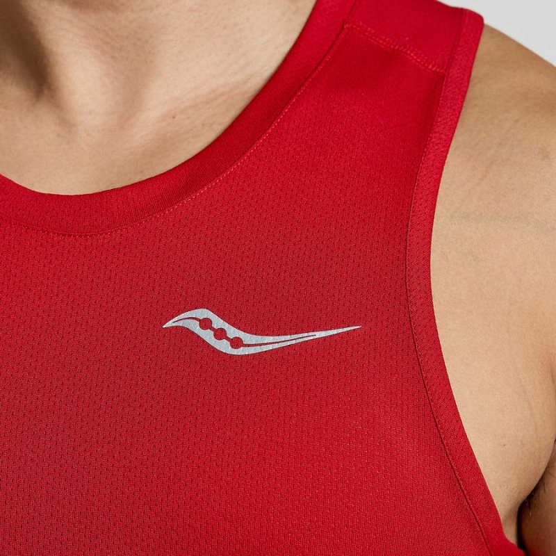 Saucony Stopwatch Singlet Tank Top Herre Rød | S41325-W31