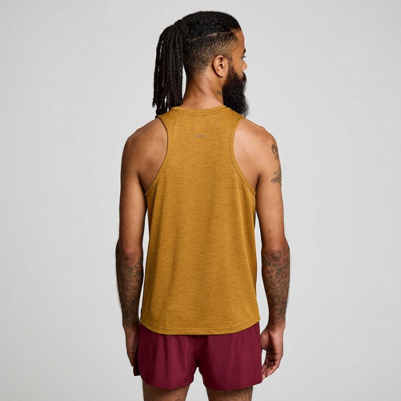 Saucony Stopwatch Singlet Tank Top Herre Brune | S92730-R08