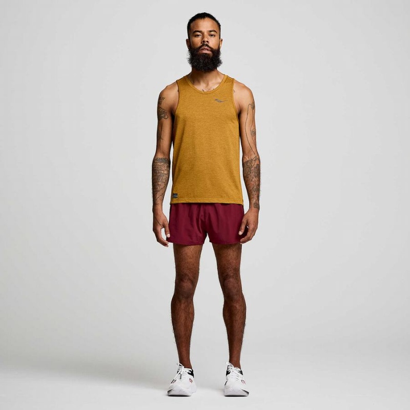 Saucony Stopwatch Singlet Tank Top Herre Brune | S92730-R08