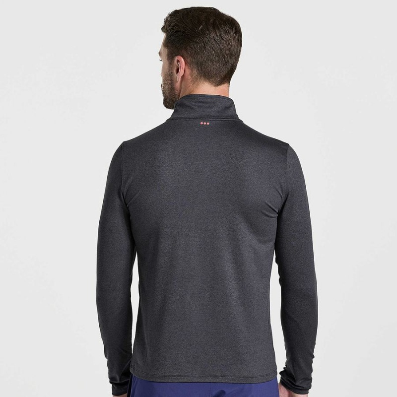 Saucony Sunday 1/4 Zip Topper Herre Svarte | S32740-H48