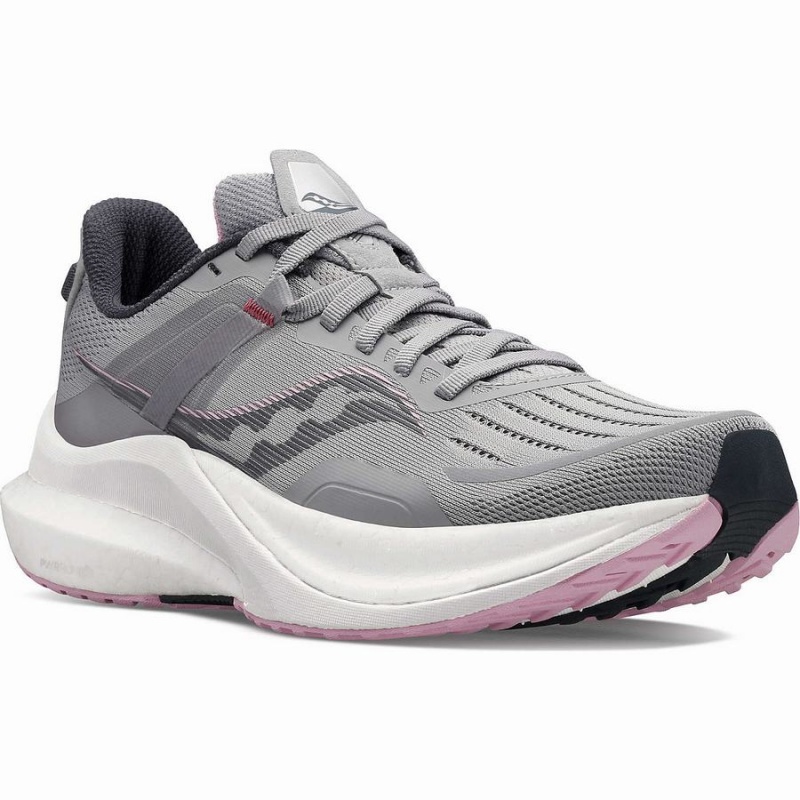 Saucony Tempus Brede Løpesko Dame Grå Rosa | S59860-A45