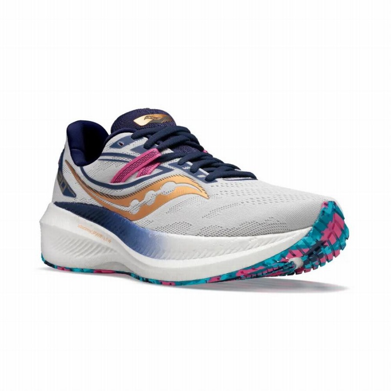 Saucony Triumph 20 Løpesko Dame Grå Gull | S06275-F34