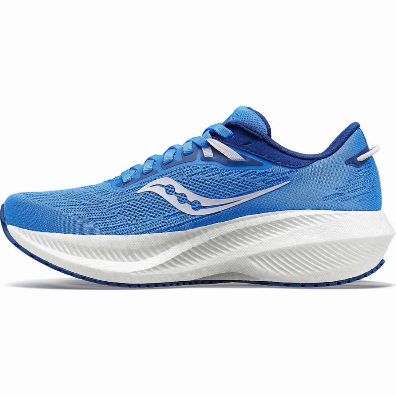 Saucony Triumph 21 Brede Løpesko Dame Blå | S21376-G40