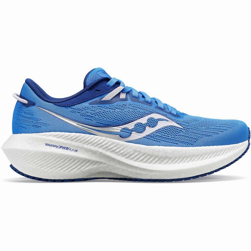 Saucony Triumph 21 Brede Løpesko Dame Blå | S21376-G40