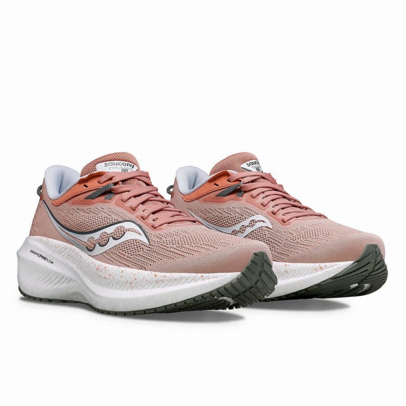 Saucony Triumph 21 Brede Løpesko Dame Lotus / Bough | S20756-H75