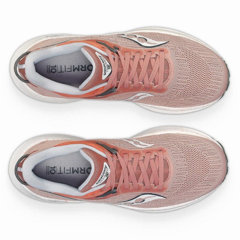 Saucony Triumph 21 Brede Løpesko Dame Lotus / Bough | S20756-H75