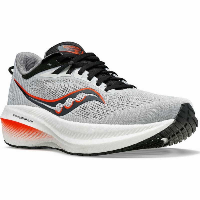 Saucony Triumph 21 Brede Løpesko Herre Grå Svarte | S27640-D27