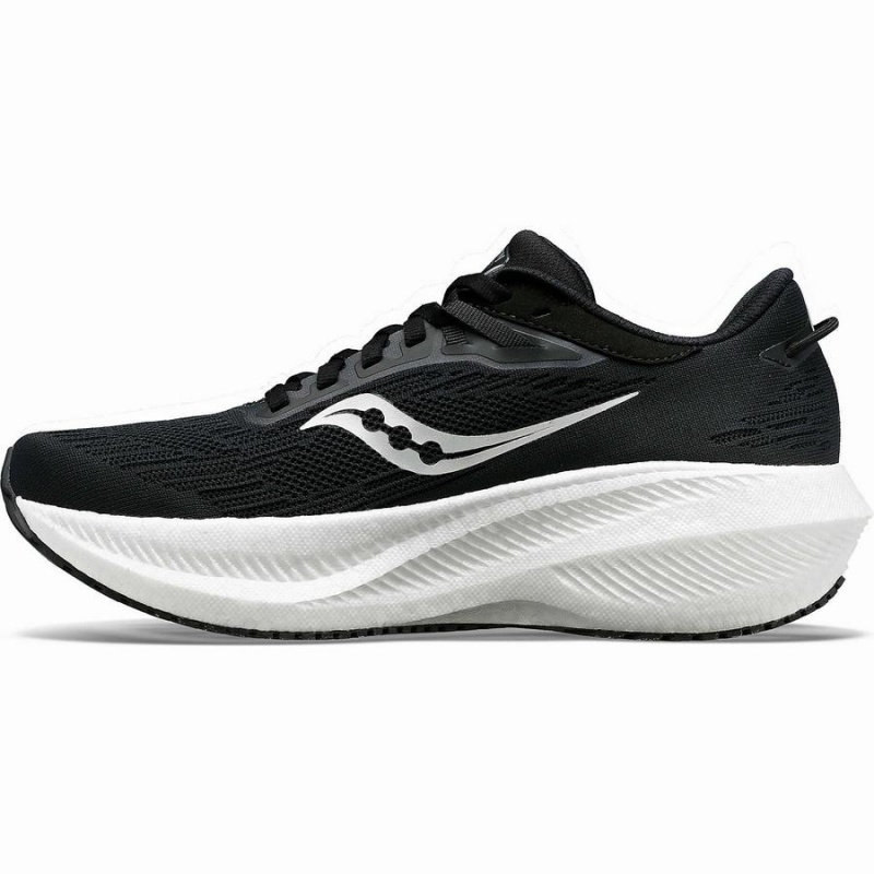 Saucony Triumph 21 Brede Løpesko Herre Svarte Hvite | S42510-S81