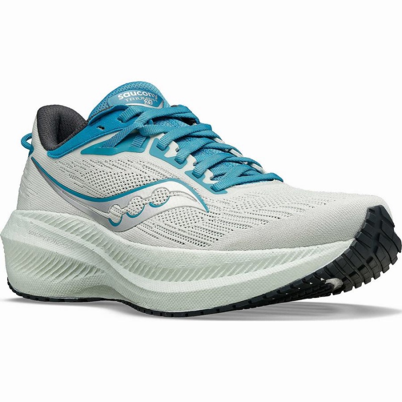 Saucony Triumph 21 Løpesko Dame Hvite Blå | S90362-X56