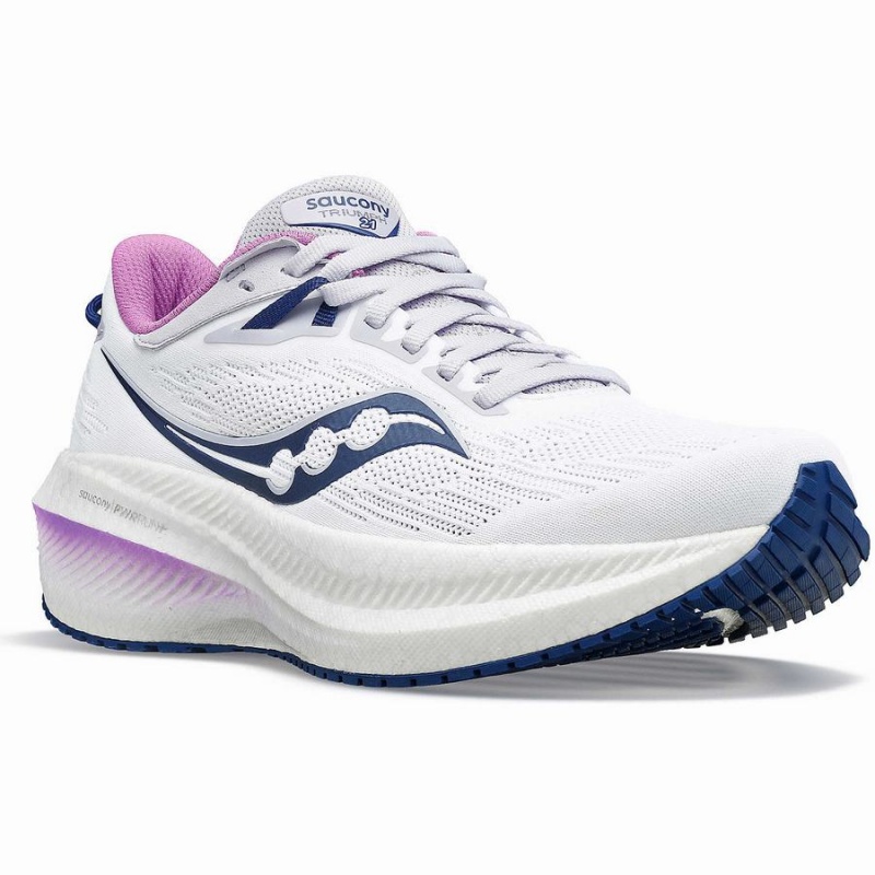 Saucony Triumph 21 Løpesko Dame Hvite Indigo | S96320-U08