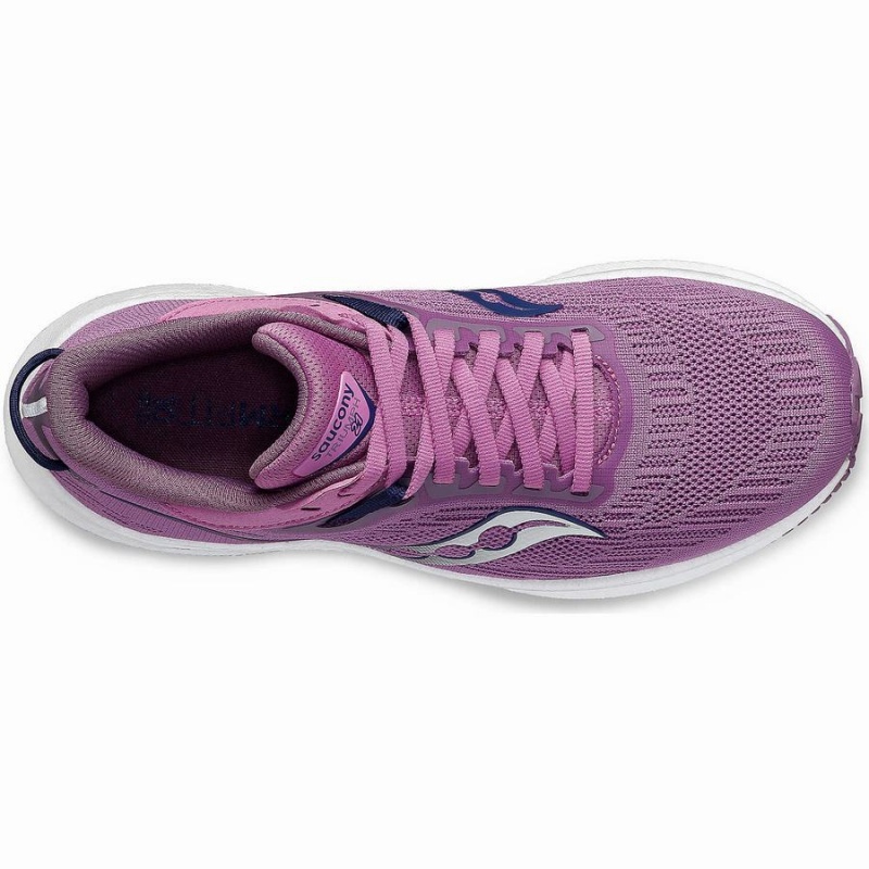 Saucony Triumph 21 Løpesko Dame Lilla Indigo | S51046-G65