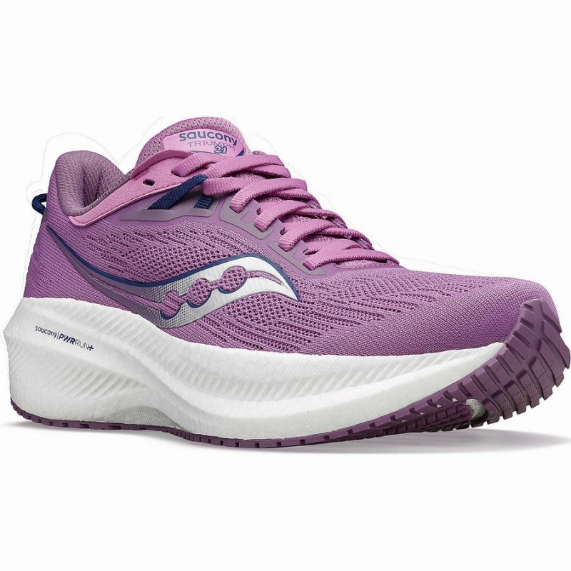 Saucony Triumph 21 Løpesko Dame Lilla Indigo | S51046-G65