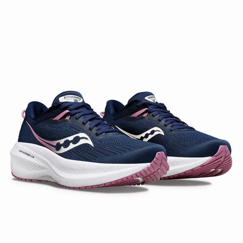 Saucony Triumph 21 Løpesko Dame Marineblå Lilla | S15907-Z13