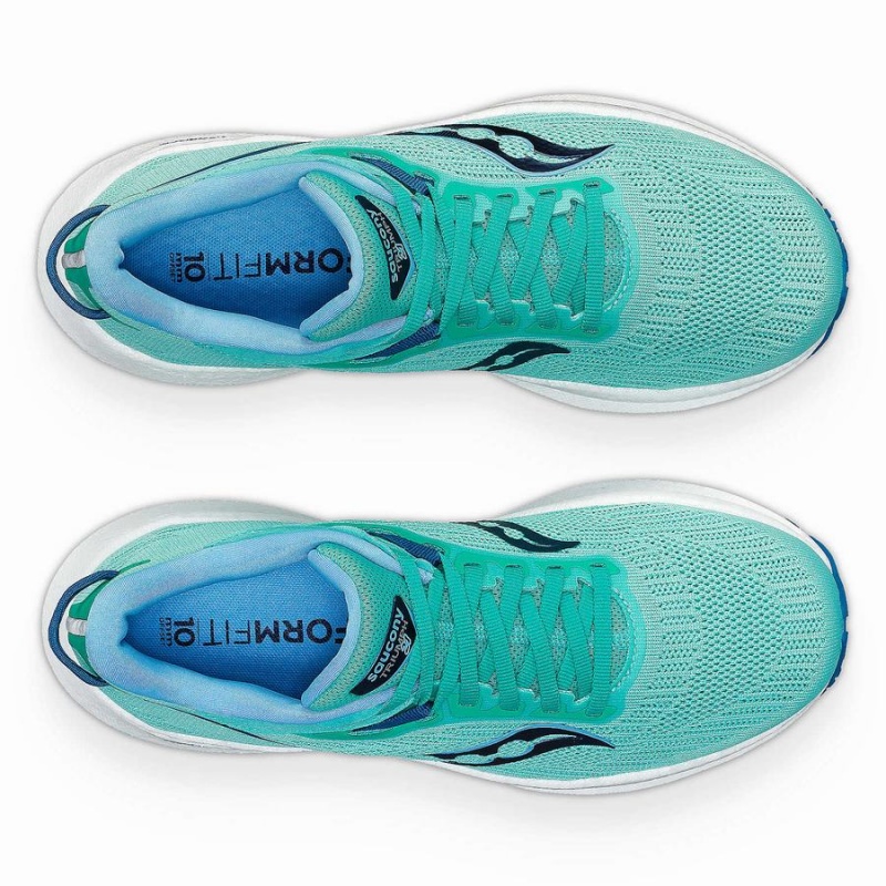 Saucony Triumph 21 Løpesko Dame Mint Marineblå | S02176-C68