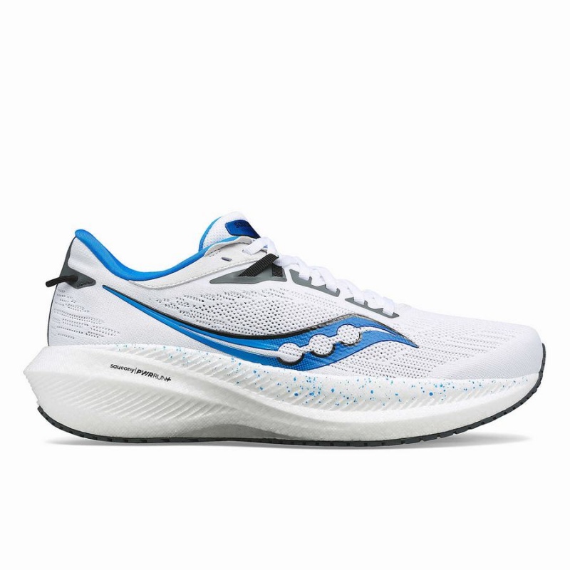 Saucony Triumph 21 Løpesko Herre Hvite Dyp Blå | S63987-N43