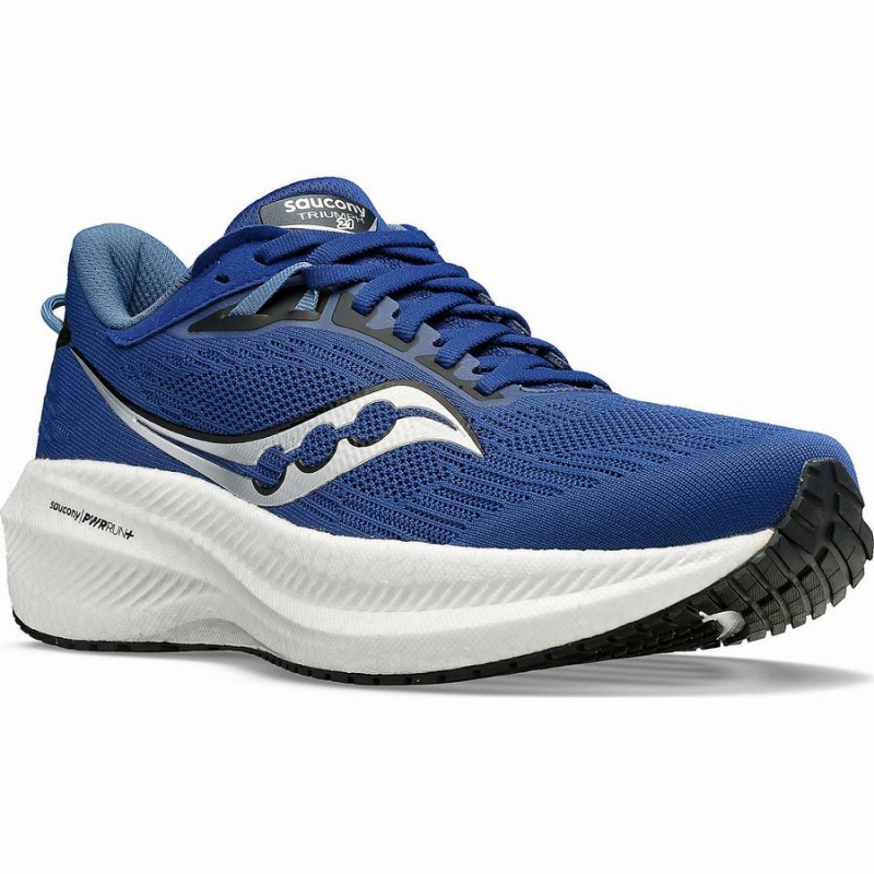 Saucony Triumph 21 Løpesko Herre Indigo Svarte | S35427-H06