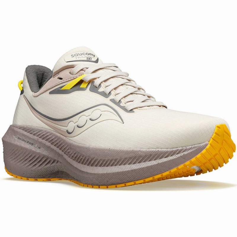 Saucony Triumph 21 RUNSHIELD Fjellsko Dame Beige | S70284-B91