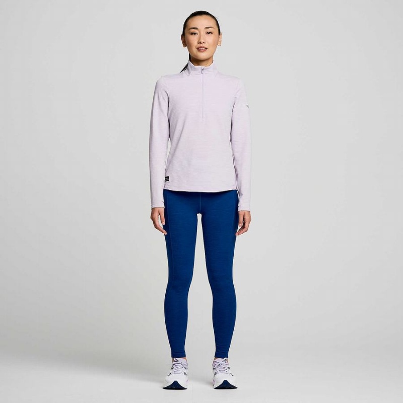 Saucony Triumph 3D 1/2 Zip Topper Dame Lilla | S95318-U34