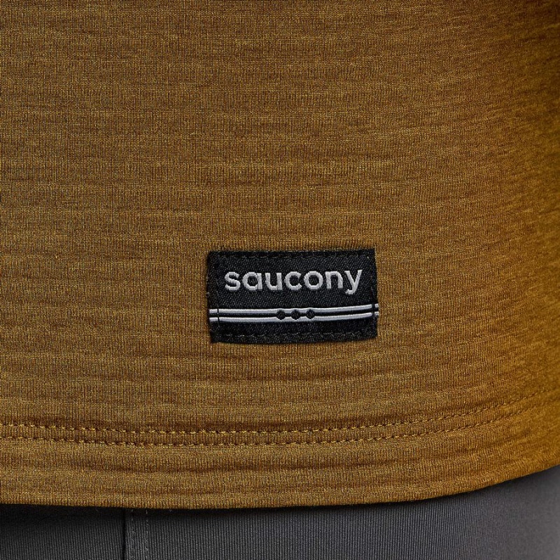 Saucony Triumph 3D 1/2 Zip Topper Herre Brune | S59048-Z71