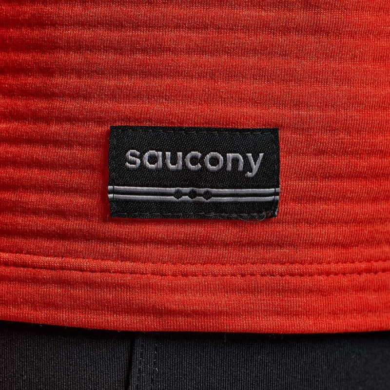 Saucony Triumph 3D 1/2 Zip Topper Herre Rød | S87594-C84