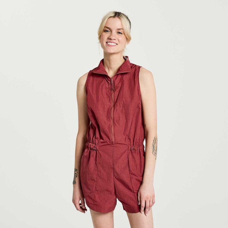 Saucony Unwind Romper Jumpsuit Dame Apple Butter | S81025-Q92