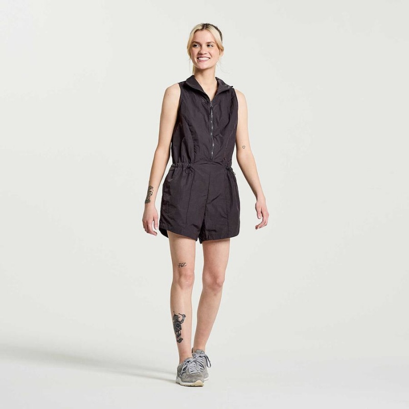 Saucony Unwind Romper Jumpsuit Dame Basalt | S18503-L59