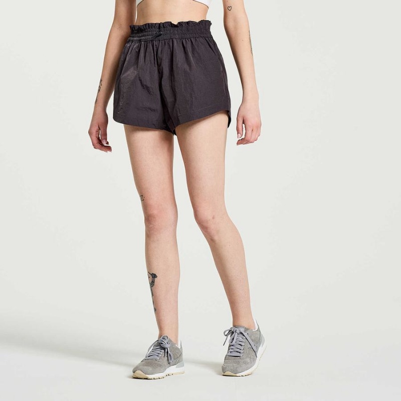 Saucony Unwind Shorts Dame Svarte | S63849-G27