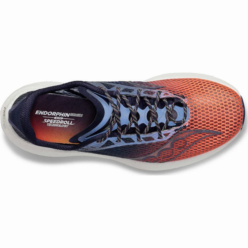 Saucony VIZIPRO Endorphin Pro 3 Løpesko Dame Oransje Marineblå | S29768-Q34